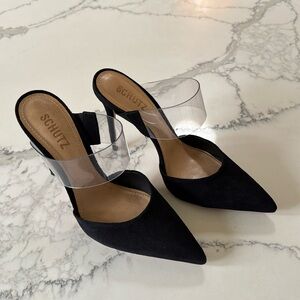 SCHUTZ black pointy heels 8 stilettos
